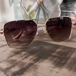 Gold and Brown Glasses with Sleek Metal Frame